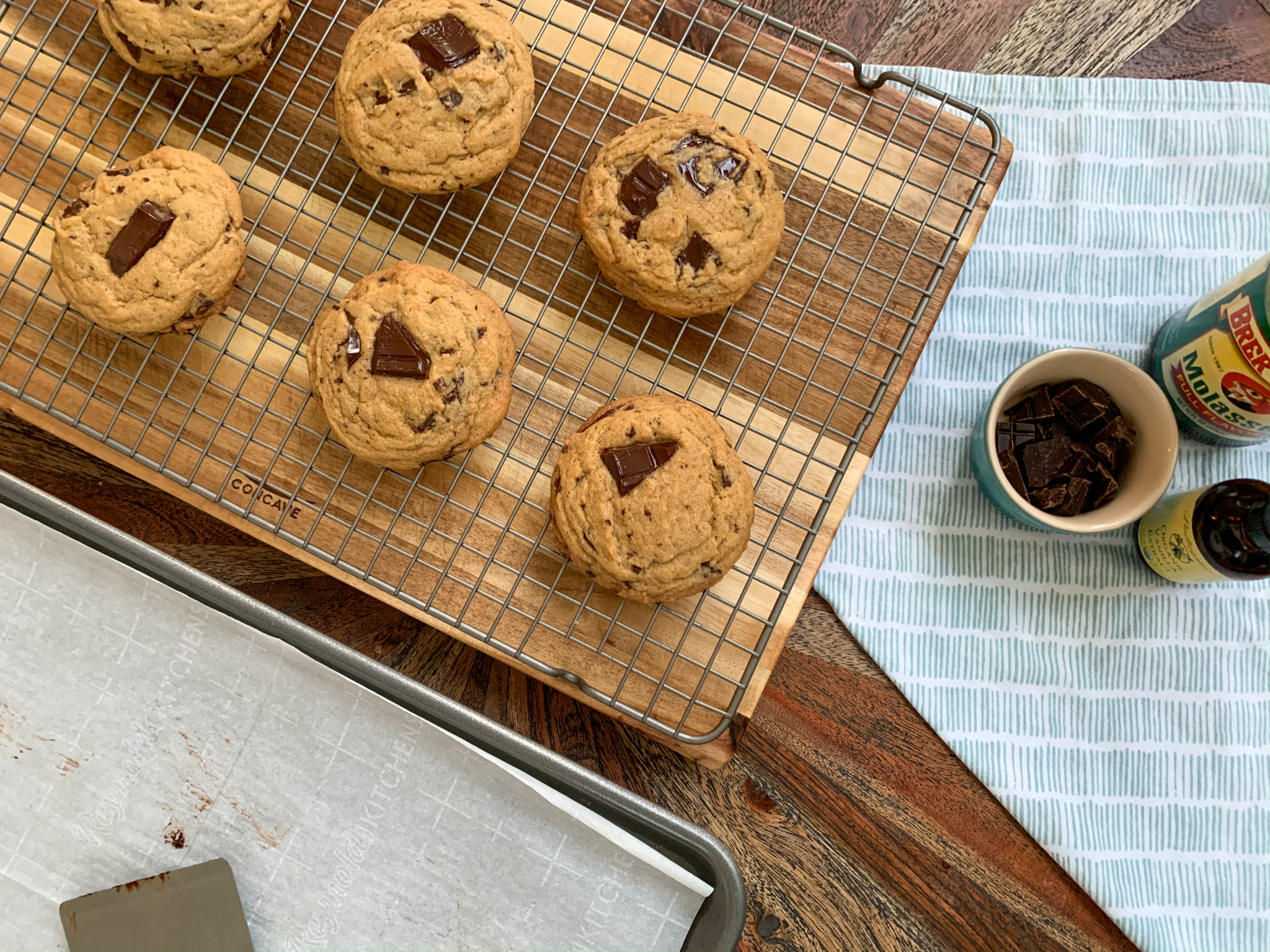 BrownButter Molasses Chocolate Chip Cookies russ + rye